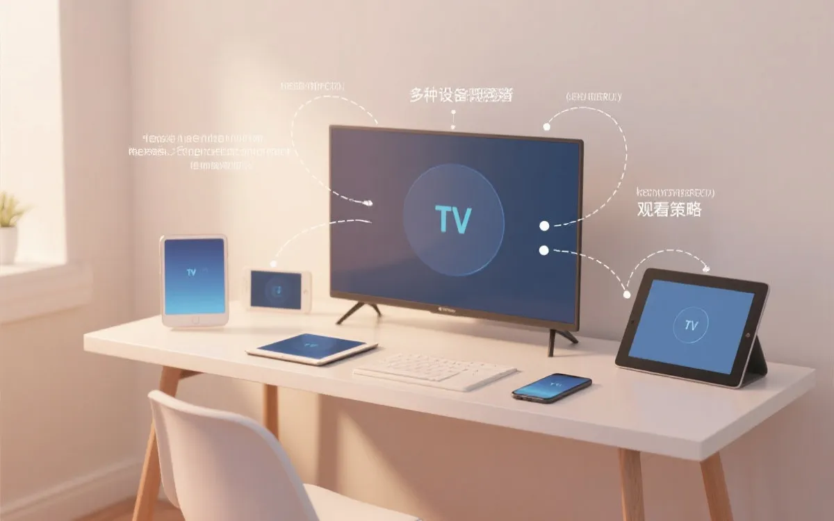 多设备观看方案示意：电视、平板、手机的切换与备份策略